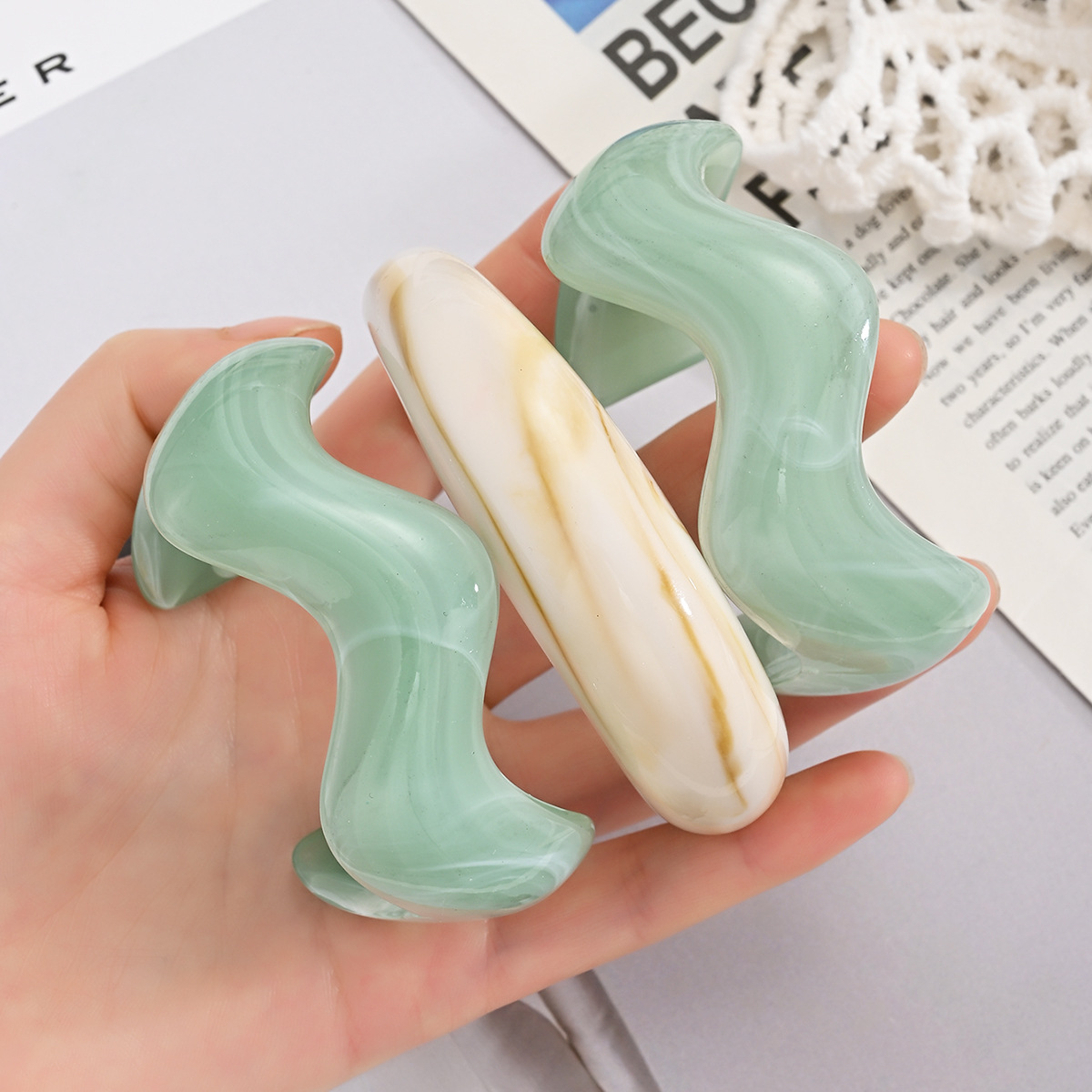3pc Irregular Wave Bangle Set, Vintage Trendy Exquisite Bracelets
